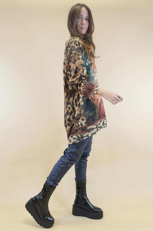 Roscoe Lurex Relaxed Knit Top Freida  /16=